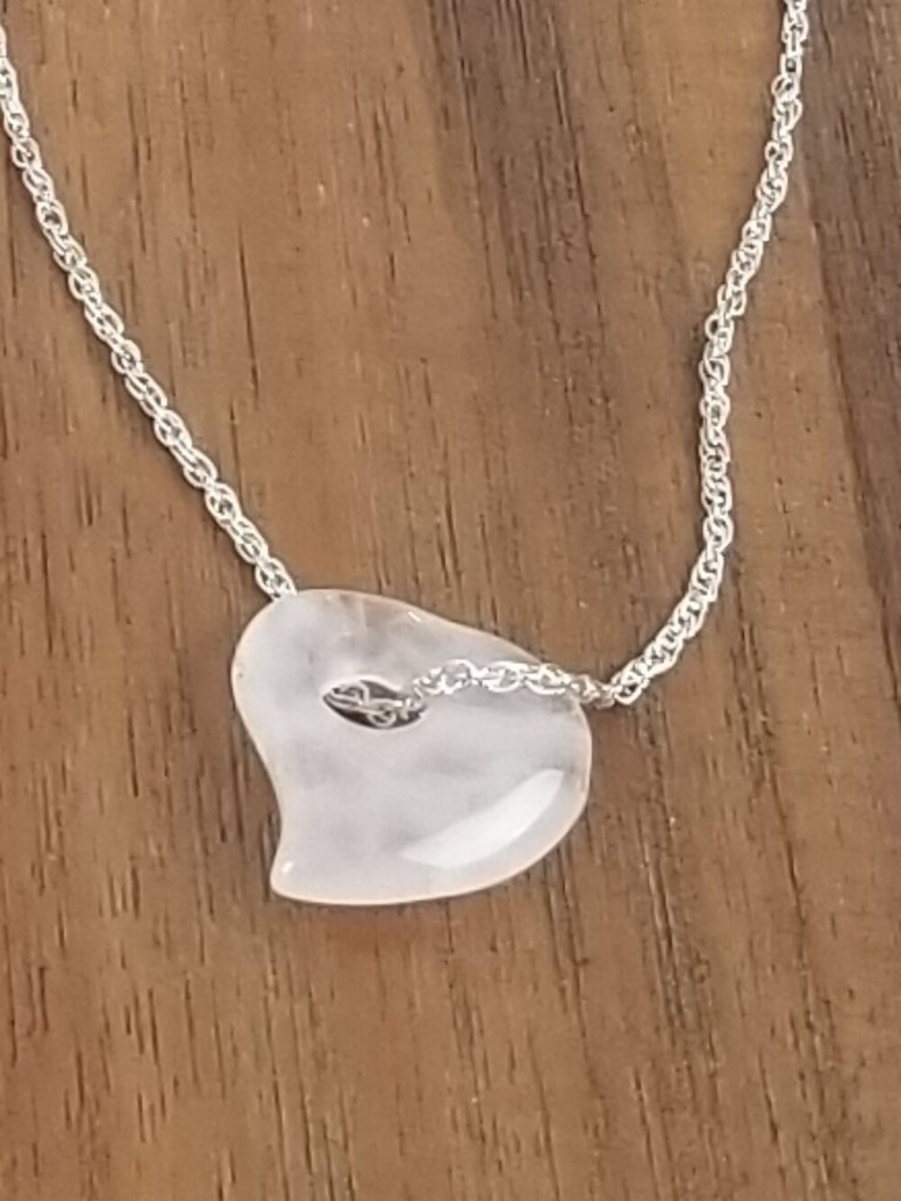 Premier Designs Silver and Pink Jewelry Set Anklet and Necklace with Pink Heart